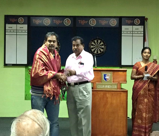 Felicitated at Madhavi tamil mandram Singapore
